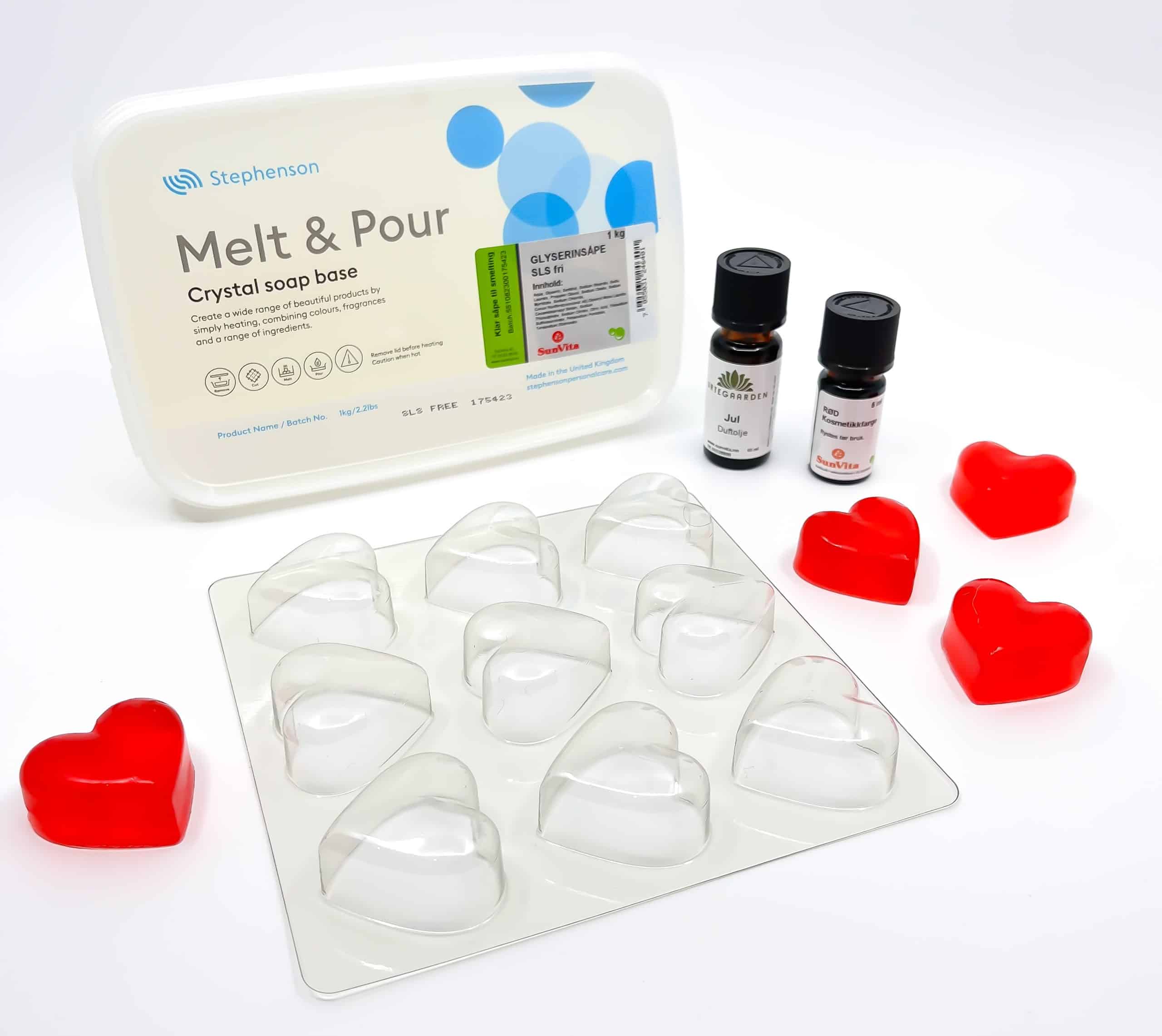 Såpepakke hjerter m/juleduft