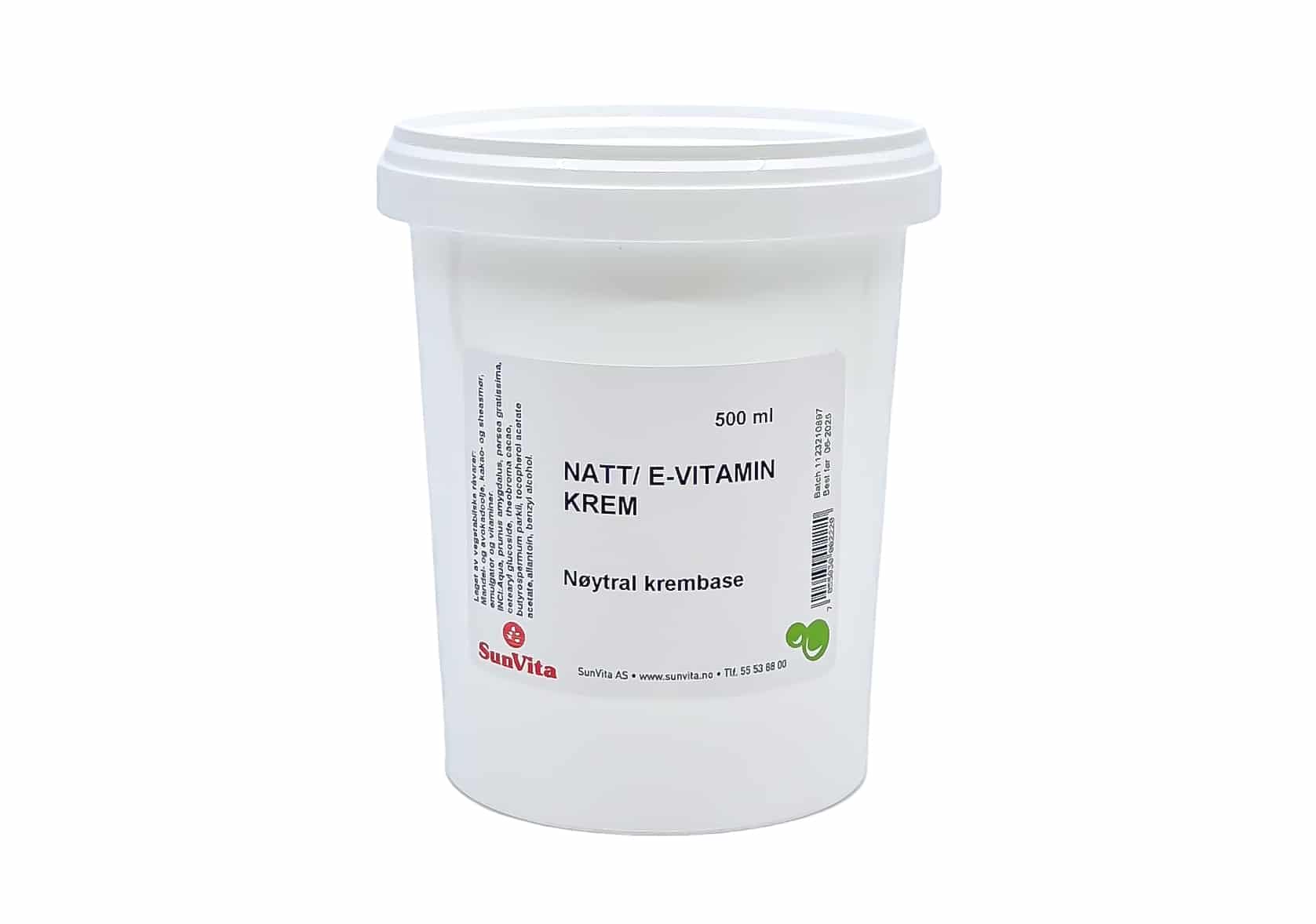 Base til nattkrem nøytral 500  ml