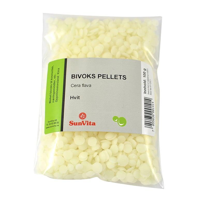 Bivoks hvit pellets