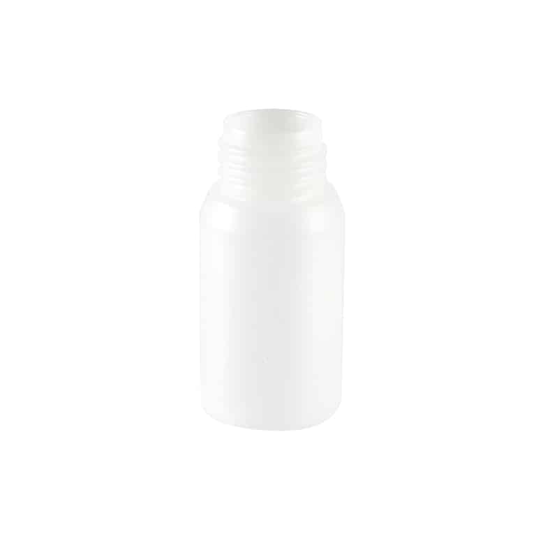 Plastflaske hvit 25 ml Billy 22 mm