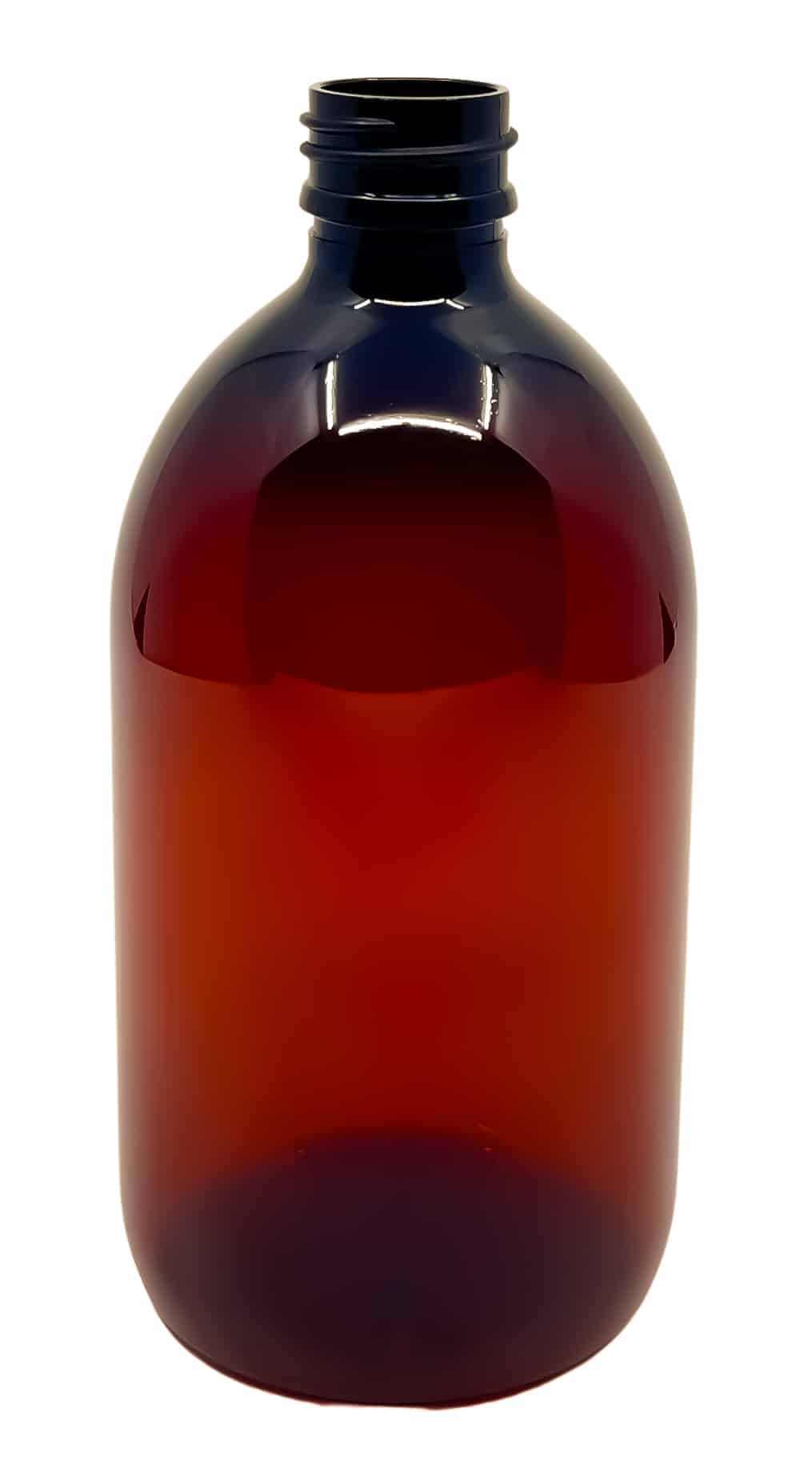 Plastflaske brun, sirup 500 ml 28/410 1 stk