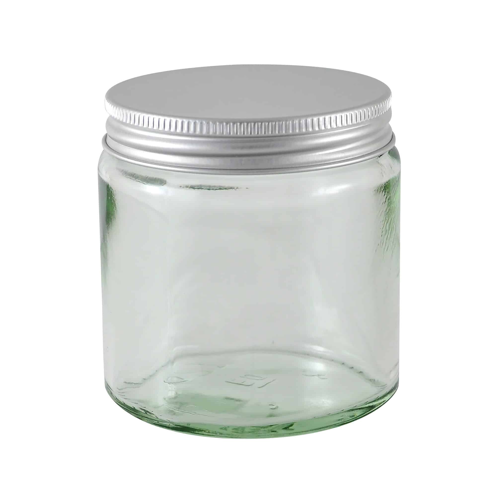 Glasskrukke klar 120 ml m/aluminiumslokk