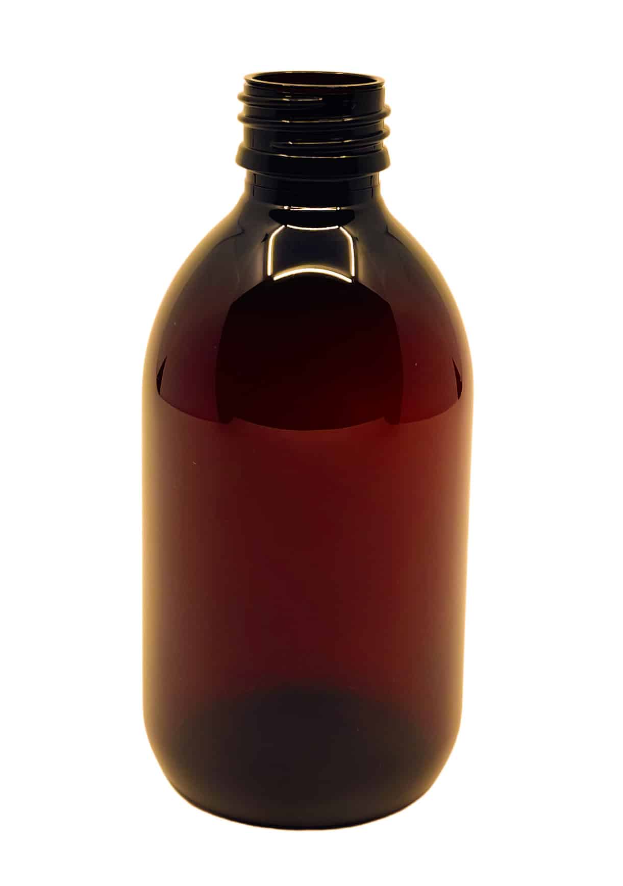 Plastflaske 250 ml brun, sirup