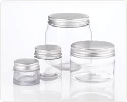 Plastkrukke klar 15 ml PET m/aluminiumslokk